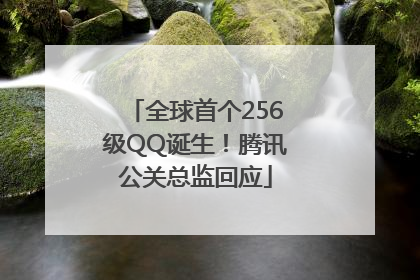 全球首个256级QQ诞生！腾讯公关总监回应