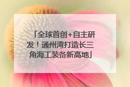 全球首创+自主研发！通州湾打造长三角海工装备新高地