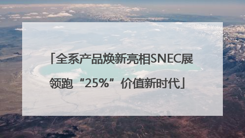 全系产品焕新亮相SNEC展 领跑“25%”价值新时代