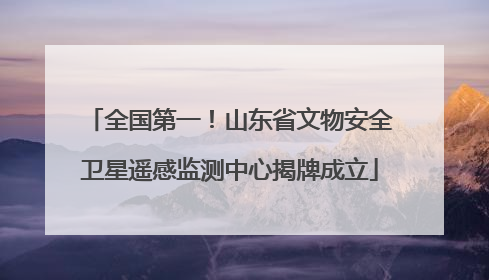 全国第一！山东省文物安全卫星遥感监测中心揭牌成立