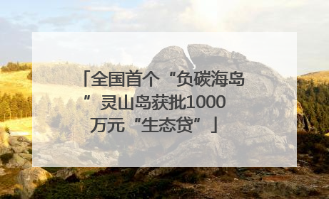 全国首个“负碳海岛”灵山岛获批1000万元“生态贷”