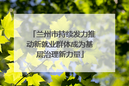 兰州市持续发力推动新就业群体成为基层治理新力量