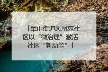 军山街道凤凰苑社区以“微治理”激活社区“新动能”