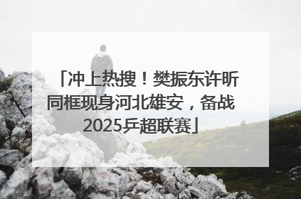 冲上热搜！樊振东许昕同框现身河北雄安，备战2025乒超联赛