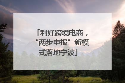 利好跨境电商，“两步申报”新模式落地宁波