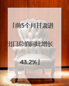 前5个月甘肃进出口总值同比增长43.2%