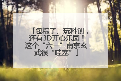 包粽子、玩科创，还有3D开心乐园！这个“六一”南京玄武很“哇塞”