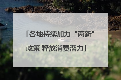 各地持续加力“两新”政策 释放消费潜力