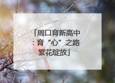 周口育新高中：育“心”之路 繁花绽放