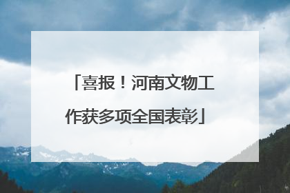 喜报！河南文物工作获多项全国表彰