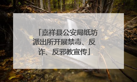 嘉祥县公安局纸坊派出所开展禁毒、反诈、反邪教宣传