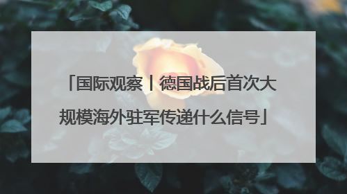 国际观察丨德国战后首次大规模海外驻军传递什么信号