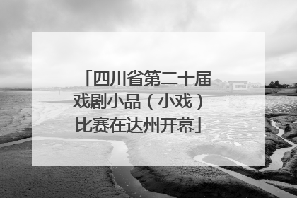 四川省第二十届戏剧小品（小戏）比赛在达州开幕