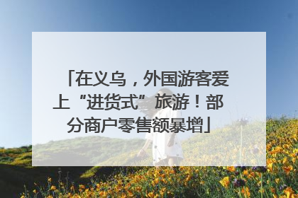在义乌，外国游客爱上“进货式”旅游！部分商户零售额暴增