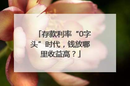存款利率“0字头”时代，钱放哪里收益高？