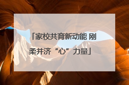 家校共育新动能 刚柔并济“心”力量