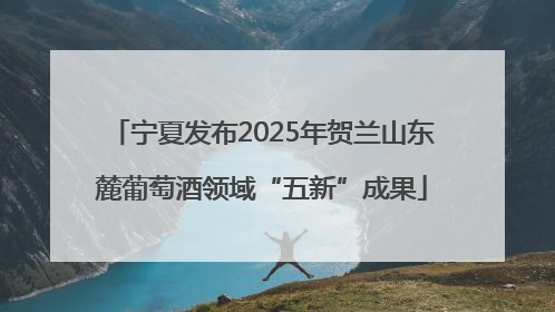 宁夏发布2025年贺兰山东麓葡萄酒领域“五新”成果