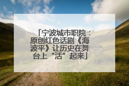 宁波城市职院：原创红色话剧《海波平》让历史在舞台上“活”起来