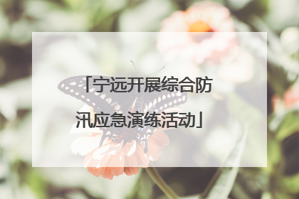 宁远开展综合防汛应急演练活动