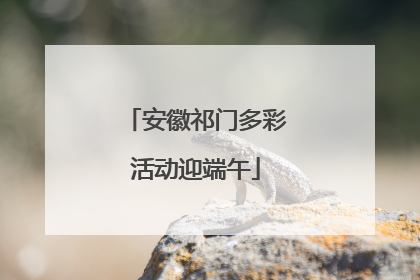 安徽祁门多彩活动迎端午