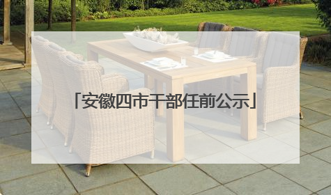 安徽四市干部任前公示