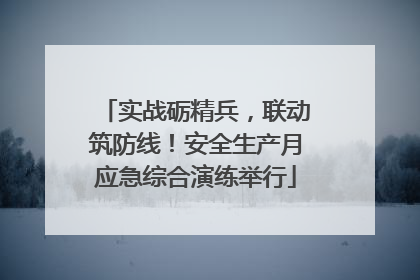 实战砺精兵，联动筑防线！安全生产月应急综合演练举行