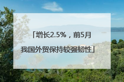 增长2.5%，前5月我国外贸保持较强韧性