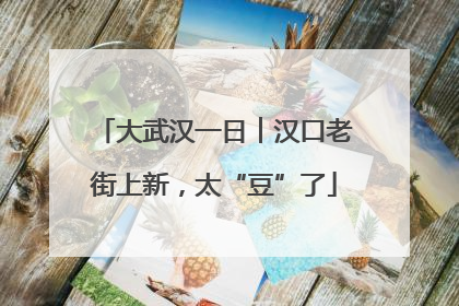 大武汉一日︱汉口老街上新，太“豆”了