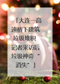 大连一高速桥下建筑垃圾堆积 记者采访后垃圾神奇“消失”