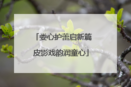 娄心护蕾启新篇 皮影戏韵润童心