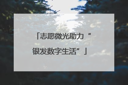 志愿微光助力“银发数字生活”