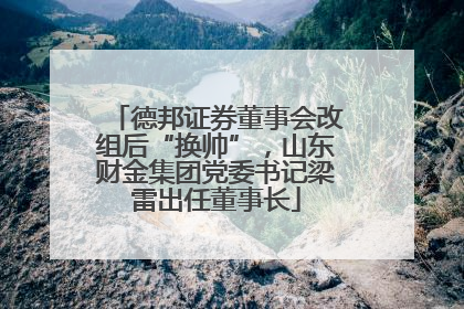 德邦证券董事会改组后“换帅”，山东财金集团党委书记梁雷出任董事长