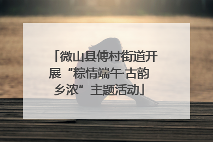 微山县傅村街道开展“粽情端午·古韵乡浓”主题活动