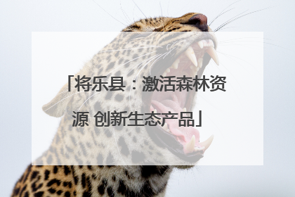 将乐县：激活森林资源 创新生态产品