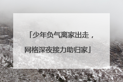 少年负气离家出走，网格深夜接力助归家