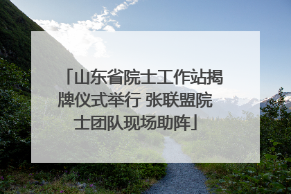 山东省院士工作站揭牌仪式举行 张联盟院士团队现场助阵