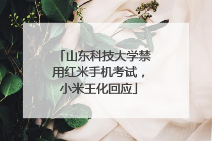 山东科技大学禁用红米手机考试，小米王化回应