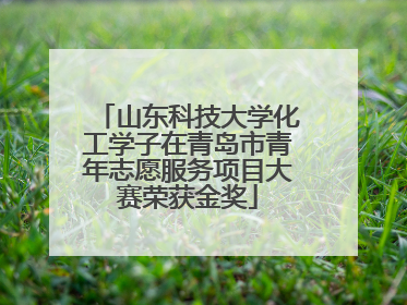 山东科技大学化工学子在青岛市青年志愿服务项目大赛荣获金奖