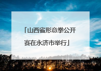 山西省形意拳公开赛在永济市举行