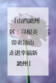 山西潞州区：寻根炎帝老顶山 走进幸福新潞州