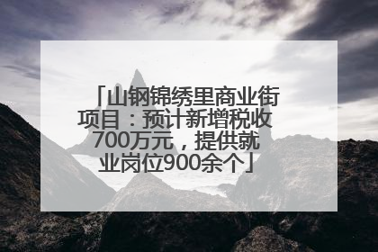 山钢锦绣里商业街项目：预计新增税收700万元，提供就业岗位900余个