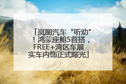 岚图汽车“听劝”！鸿蒙座舱5首搭，FREE+湾区车展实车内饰正式曝光