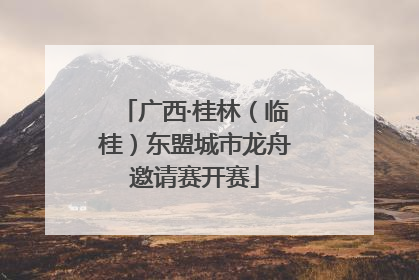 广西·桂林（临桂）东盟城市龙舟邀请赛开赛