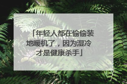 年轻人都在偷偷装地暖机了，因为湿冷才是健康杀手