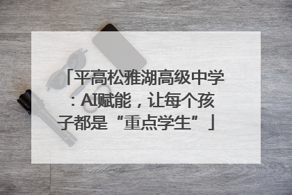 平高松雅湖高级中学：AI赋能，让每个孩子都是“重点学生”