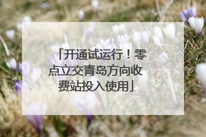 开通试运行！零点立交青岛方向收费站投入使用