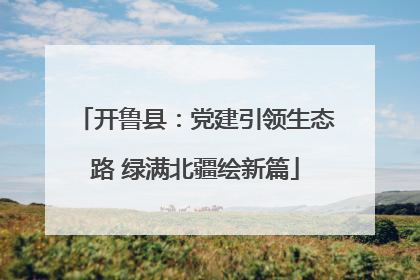 开鲁县：党建引领生态路 绿满北疆绘新篇