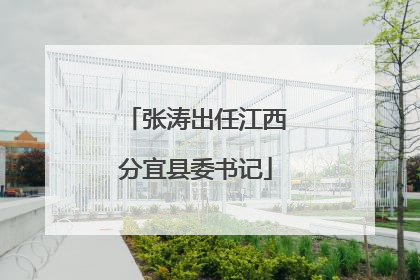 张涛出任江西分宜县委书记