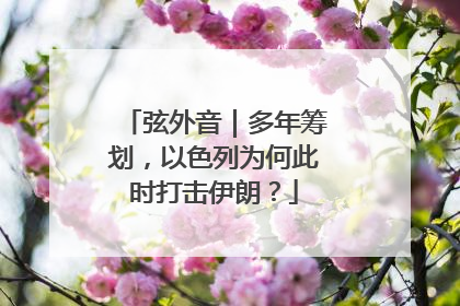 弦外音｜多年筹划，以色列为何此时打击伊朗？