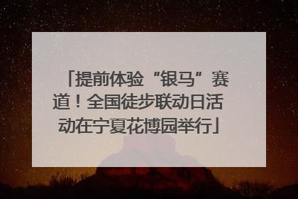 提前体验“银马”赛道！全国徒步联动日活动在宁夏花博园举行